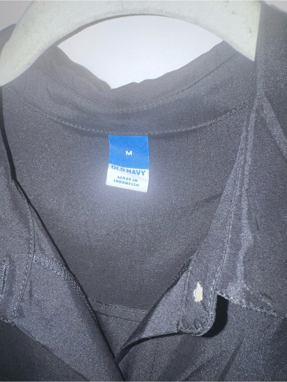 Old Navy Black Cap Sleeve Button-Front Drawstring Midi Dress - Picture 4 of 8